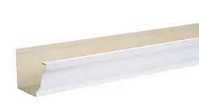 Gouttière aluminium blanc Ø33 mm L.4 m