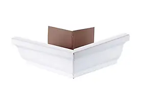 Angle de gouttière extérieur aluminium blanc dev 300