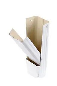 Récupérateur d'eau à clapet en aluminium blanc 60 x 80 mm