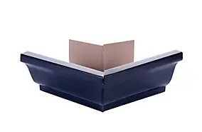 Angle extérieur aluminium bleu Ø33 mm