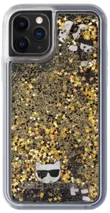 Coque Karl Lagerfeld Bling Bling avec breloques flottantes pour Apple iPhone 11 Pro, Or