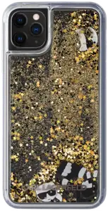 Coque Karl Lagerfeld Bling Bling avec breloques flottantes pour Apple iPhone 11 Pro Max, Or
