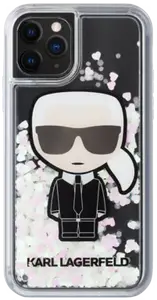 Coque Karl Lagerfeld irisée et scintillante dans le noir pour Apple iPhone 11 Pro, Noir