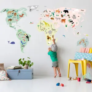 Stickers géants Animaux du monde (160 x 80 cm)