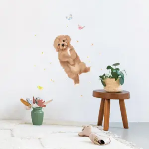 Planche sticker Chiot Doodle (35 x 45 cm)