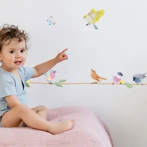 Frise adhésive sticker Branche d'oiseaux (5 m)