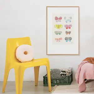 Affiche papillons aquarelle (60 x 40 cm)
