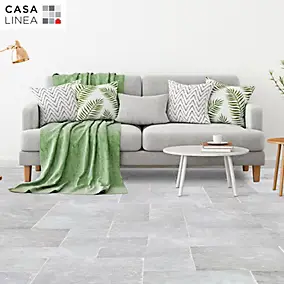 Carrelage sol intérieur aspect marbre gris 61 x 40.6 cm Ép.12 mm Casa Linea