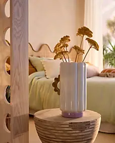 Vase en céramique blanc H.26 cm Maison Paloma x Castorama