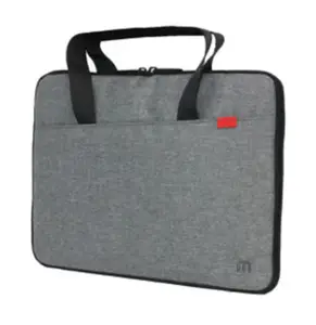 Sacoche pour Ordinateur Portable & Tablette 12,5-14' Pochette Poignées Rétractables et 2 Poches Housse compatible avec MacBook Air/Pro 13.3' Gris/Noir