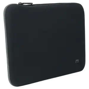 Housse en Néoprène pour Ordinateur Portable 14-16', Sac Pochette Protection PC/Notebook/Ultrabook jusqu'à 16', Laptop Sleeve 15.6', Noir/Gris