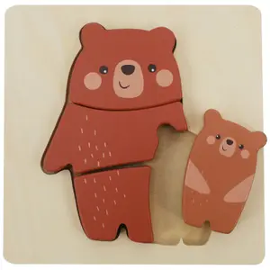 Puzzle en bois Ours (4 pièces)