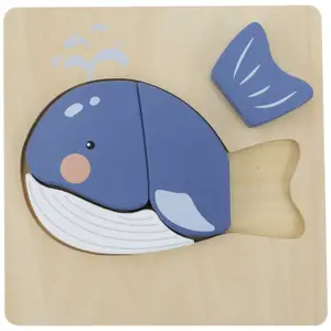Puzzle en bois Baleine (4 pièces)