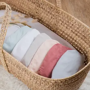 Drap housse de berceau en coton bio Naturel (40 x 80 cm)