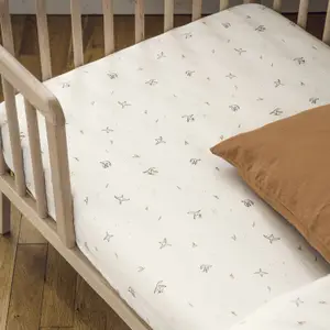 Drap housse en coton bio L'Envolée (60 x 120 cm)