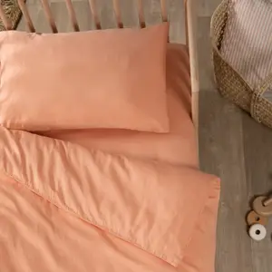 Housse de couette Satin Peach (75 x 120 cm)