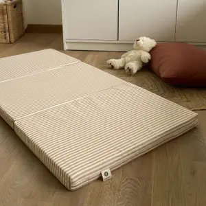 Matelas de voyage pliant rayé Ambre (60 x 120 cm)