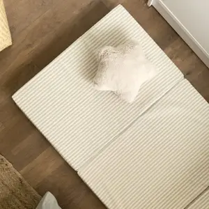 Matelas de voyage pliant rayé Tilleul (60 x 120 cm)
