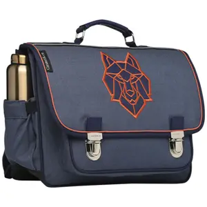 Cartable A4 primaire Loup Bleu (38 cm)