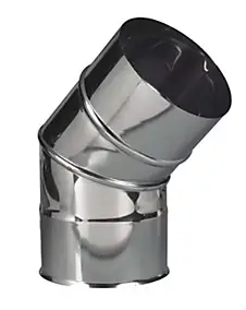 Coude en inox 45° Ephrem D200 pour évacuation des fumées