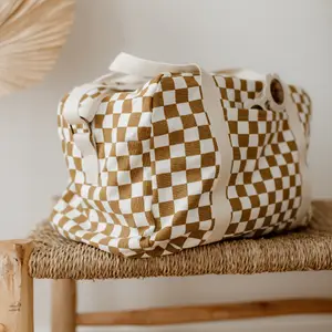 Sac à langer Raphaël damier caramel