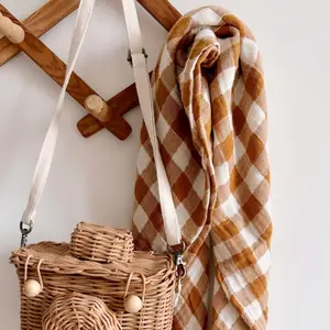 Lange Bianca Vichy Caramel (70 x 70 cm)