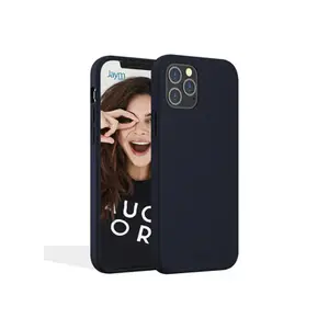 JAYM - Coque Silicone Premium Bleue pour Apple iPhone 12 Pro Max (6.7) -100% Silicone et Microfibre - Renforcée et Ultra Doux