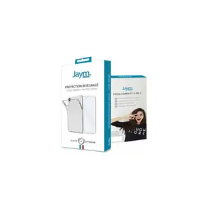 JAYM - Pack Intégral Coque + Verre pour Apple iPhone 12 Pro Max (6.7) - Coque Souple Transparente et Résistante + Verre de protection renforcé - Plat 2.5D