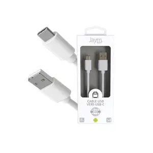 Câble iPhone / Galaxy / Google - USB vers Type-C 3A - 1,5 mètres - Collection POP - Blanc