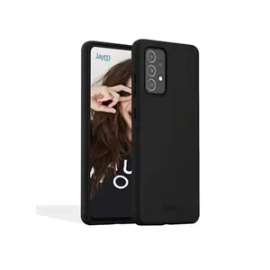 JAYM - Coque Silicone Premium Noire pour Samsung Galaxy A32 5G -100% Silicone et Microfibre - Renforcée et Ultra Doux