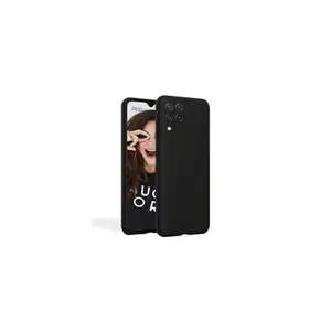JAYM - Coque Silicone Premium Noire pour Samsung Galaxy A22 4G -100% Silicone et Microfibre - Renforcée et Ultra Doux