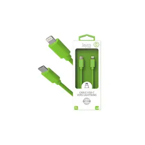 Câble USB-C vers Lightning 3A - 1,5 mètres - Collection POP - Vert