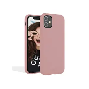 JAYM - Coque Silicone Premium Rose Sable pour Apple iPhone 13 Mini -100% Silicone et Microfibre - Renforcée et Ultra Doux