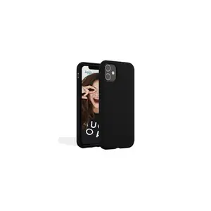 JAYM - Coque Silicone Premium Noire pour Apple iPhone 13 Mini [Compatible Magsafe]-100% Silicone et Microfibre - Renforcée et Ultra Doux