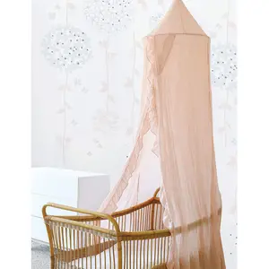 Ciel de lit vieux rose (260 cm)
