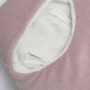 Nid d'ange en velours côtelé Wooly rose