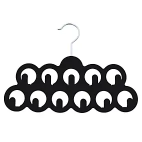 Cintre noir pour accessoires 11 crochets Velvet