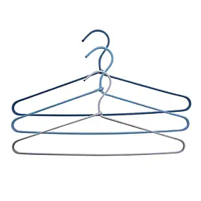 Cintre en tissu bleu Alas L. 40,5 cm vendu par 3 pièces