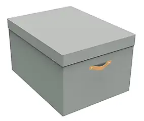 Boîte de rangement en carton rectangulaire grise