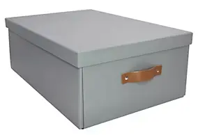 Boîte en carton rectangulaire grise vendue par 2
