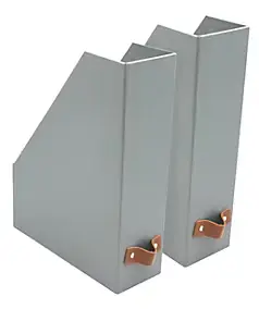 Range-revues en carton coloris gris vendu par 2
