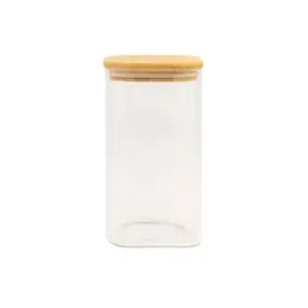 Boîte rectangulaire en verre avec couvercle hermétique 1,6 L