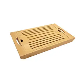 Planche à pain avec récupérateur amovible en bambou L. 37 x 21,6 cm