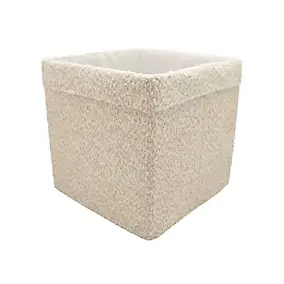 Panier de rangement carré beige Mixxit Box & Beyond
