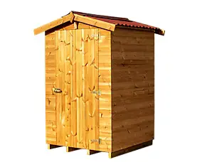 Abri de jardin Habrita bois l.145 x P.145 x H.210 cm surface totale 1,96m²