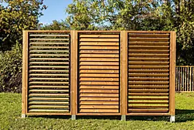 Panneau bois brise vue persienne 100 x h.200 cm