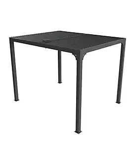 Pergola bioclimatique autoportante manuelle aluminium Habrita PER2430BI gris 2,40 x 3 m