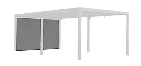 Rideau manuel PVC gris clair 3,60 m pour pergola bioclimatique Habrita PER3630BI et PER3660BI