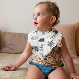 Lot de 2 bavoirs bandana Mael Baby T-Rex