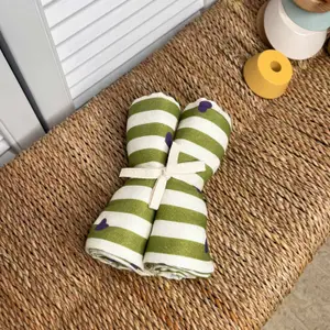 Lot de 2 langes Gaspard Stripe &amp; Love (70 x 70 cm)